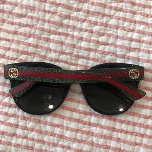 GUCCI GENUINE SUNGLASSES Green/Red Glitte